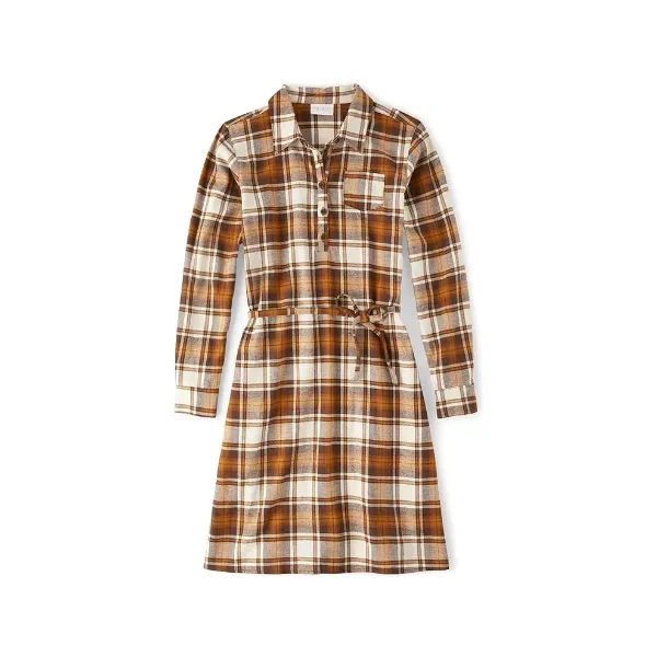 The Children's Place Women's Fall Plaid Long Sleeve Dress