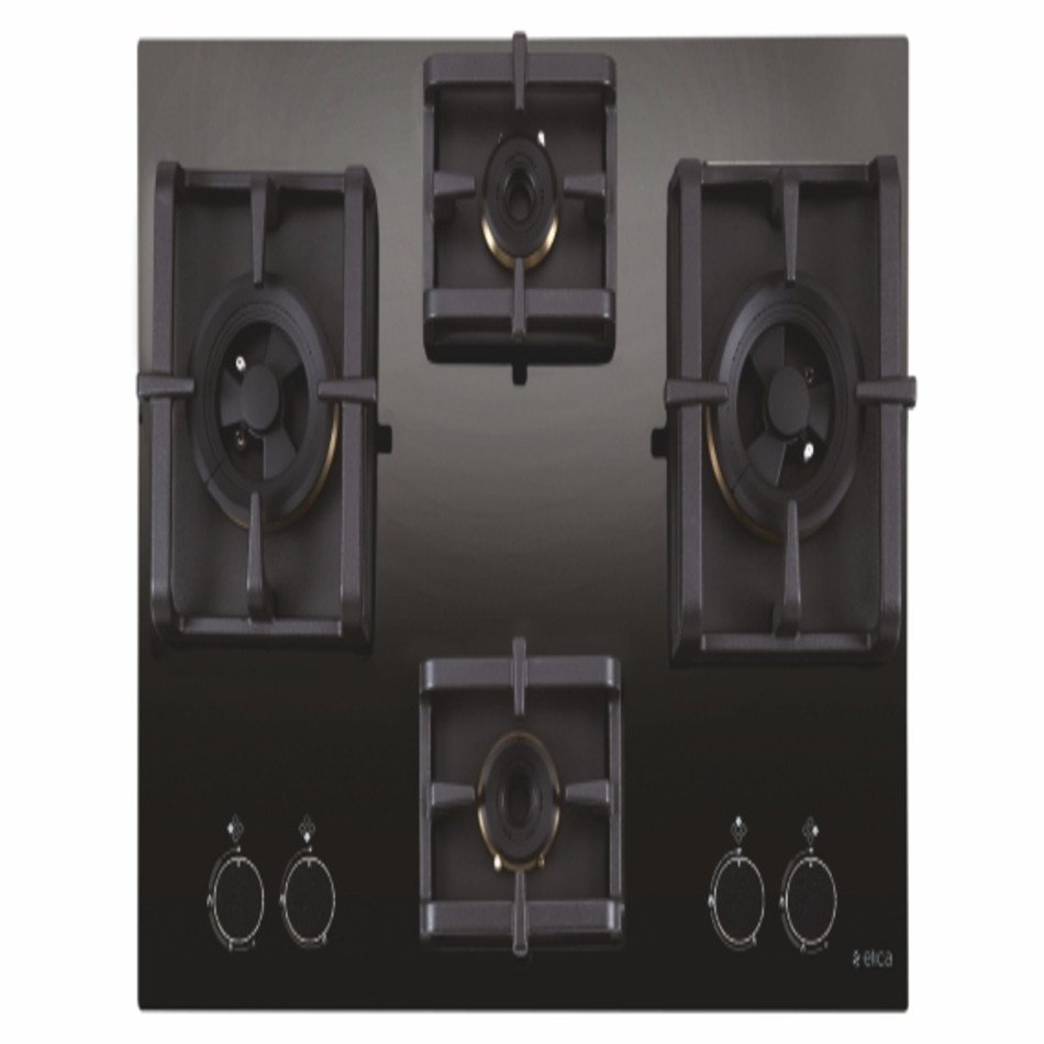 Elica Built PRO MAX FB MFC 4B 70 DX FFD Built-in Hob (4 Brass Burners, 70 cm, Auto Ignition, Flame Failure Device)