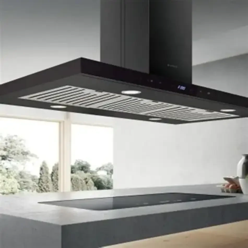 Elica ISMART SPOT H6 BF Island LTW 90 NERO 90 cm Auto Clean Chimney