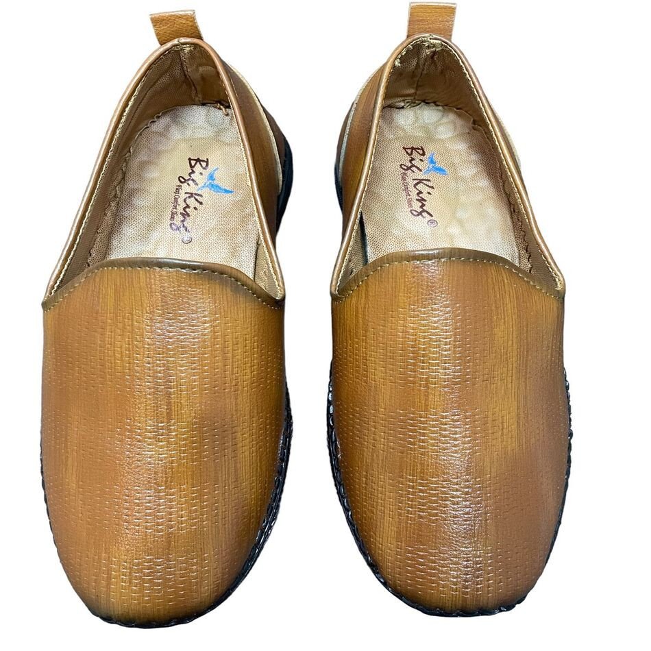 Brown Leatherette Slip-On Shoes for Men