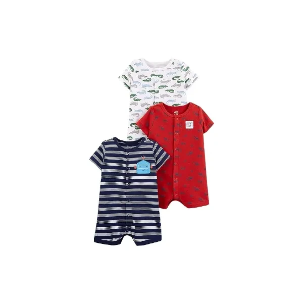 Simple Joys by Carter's Baby Boys' Snap-Up Rompers, Pack of 3