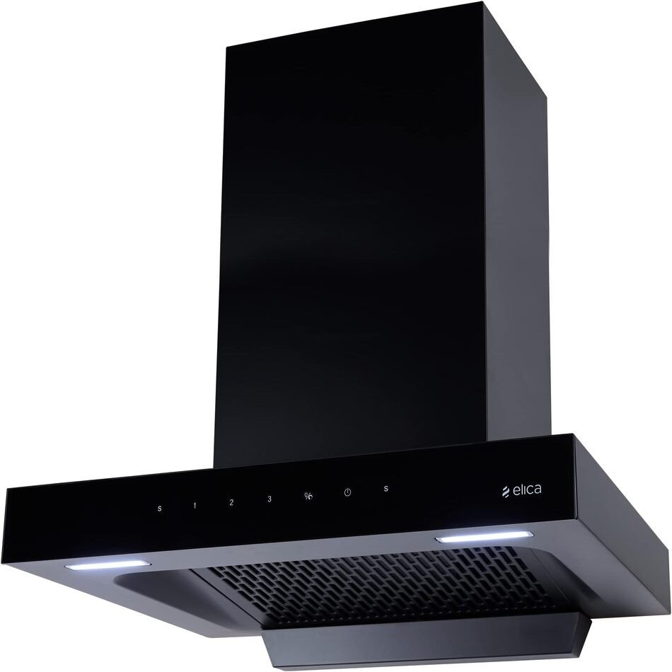 Elica BLDC T Hood HAC 60 LTW MS Nero – 60 cm Filterless Auto-Clean Chimney
