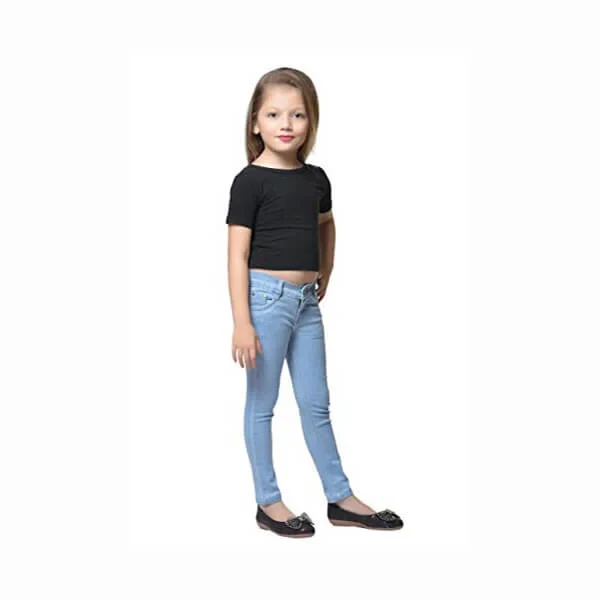 FNOCKS Girls Kids Casual WEAR Slim FIT Trendy Stylish Capri Jeans with TOP