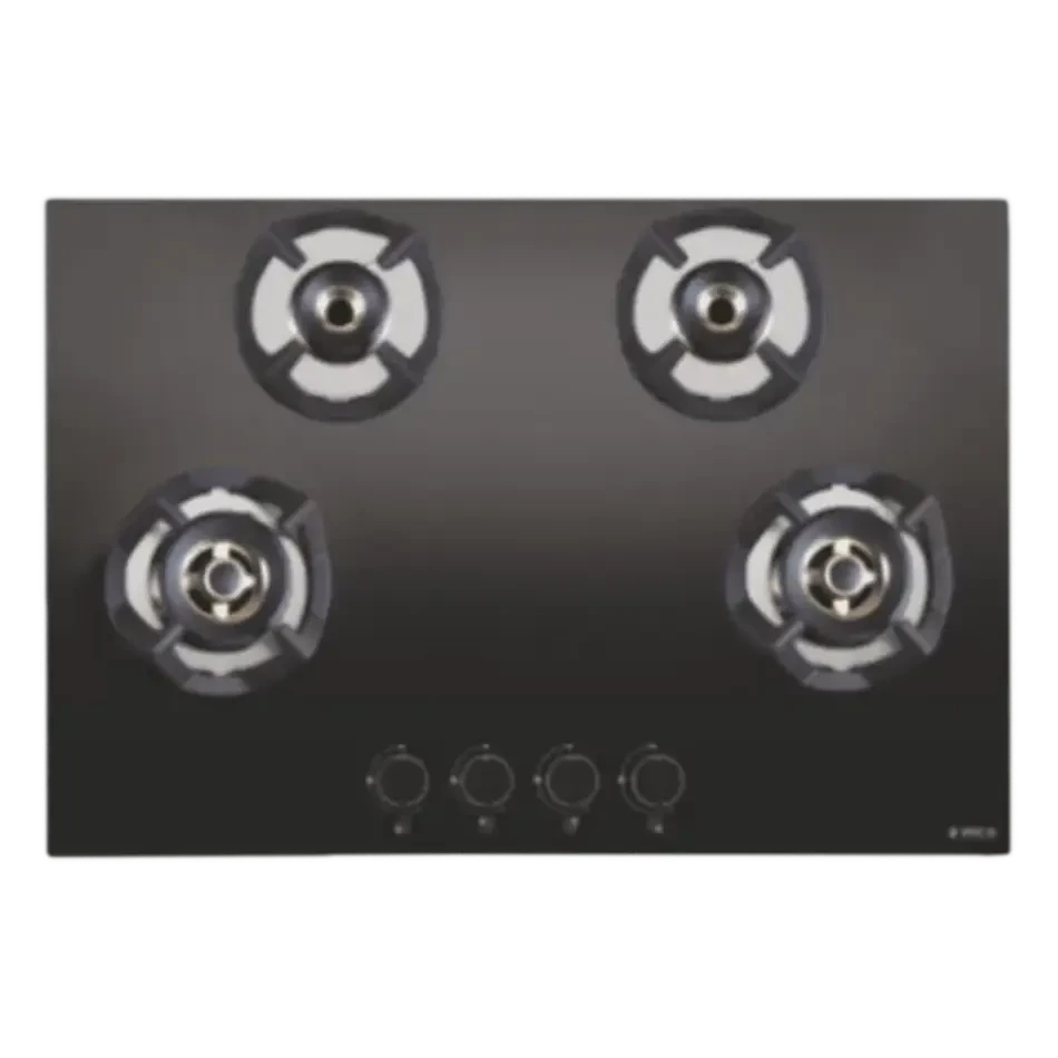 Elica Classic Flexi FB 4B 75 DX Built-in Glass Hob (4 Burners, Auto Ignition, Black Finish)