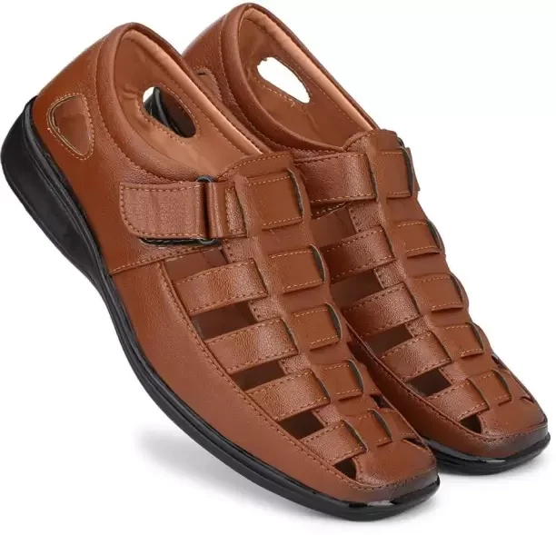 Men Casual Sandal  (Tan , 6)