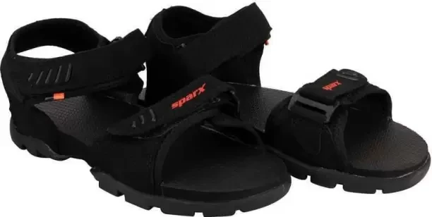 Men SS 101 Sandal  (Black, Black , 8)