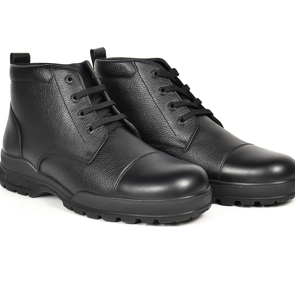 Classic Split & Milled Leather Boot (Code: 998)